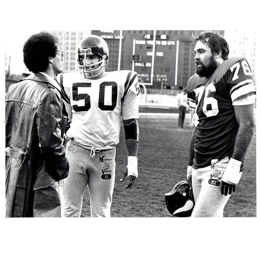 1978 Press Photo Football Minnesota Vikings John Warder & Jeff Siemon 8x10" AD3