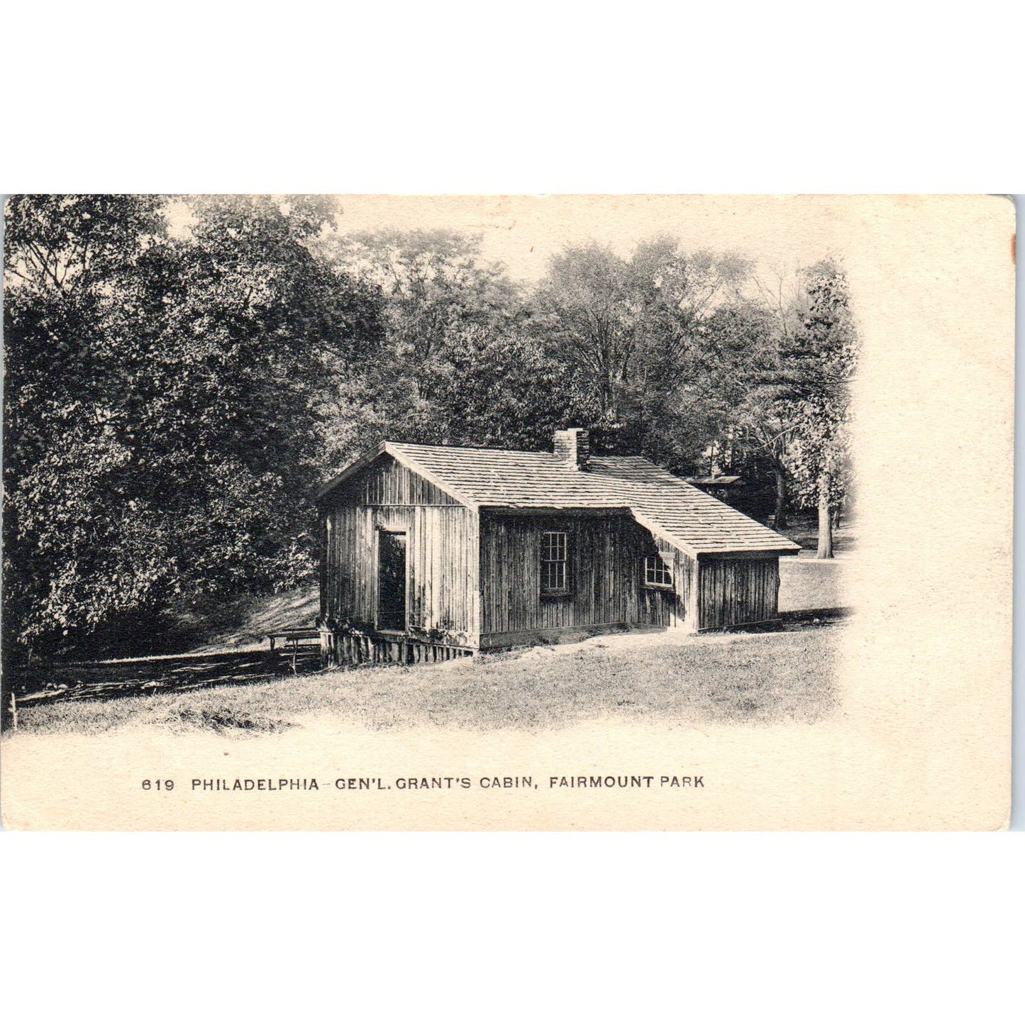 1907 Postcard General Grant's Cabin Fairmount Park Philadelphia PA TD9-P1