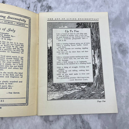 1935 July The Art of Living Successfully A Digest of Wit and Wisdom Booklet TH1