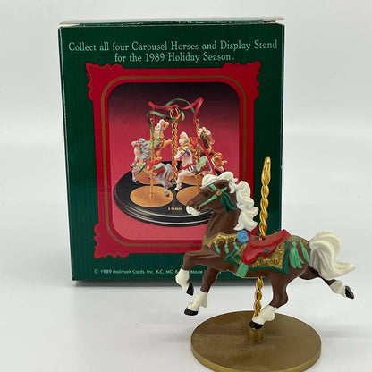 Carousel Horse STAR #3 Collector's 1989 Hallmark Christmas Ornament IN BOX TB4