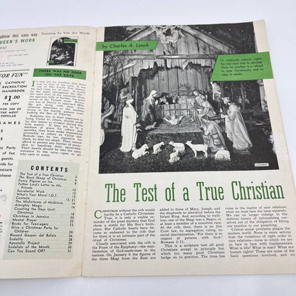 1949 Dec The Queen’s Work Catholic Teen Magazine Black Sheep of Christmas TE3-2