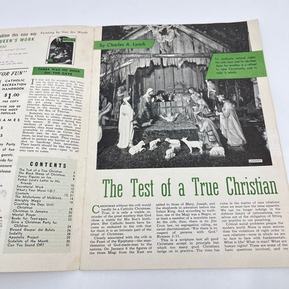 1949 Dec The Queen’s Work Catholic Teen Magazine Black Sheep of Christmas L4-2-2
