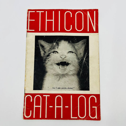 1958 ETHICON CAT-A-LOG Cat Humor Picture Book TD5