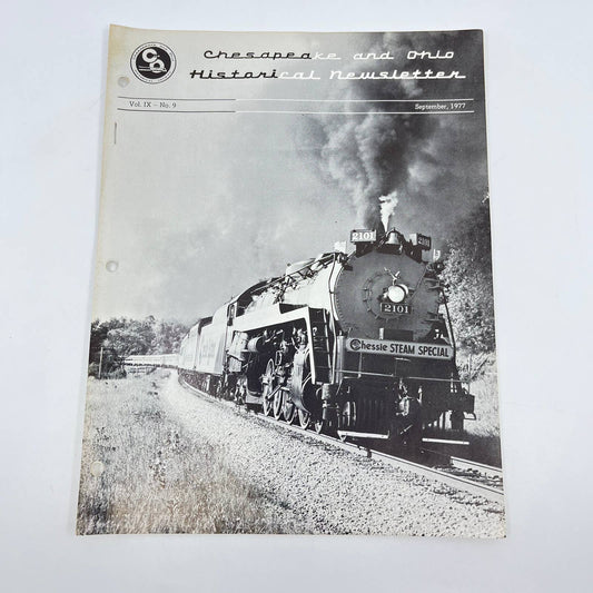 1977 Sept Chesapeake and Ohio Historical Newsletter C&O RR Thomas Dixon WV TE2