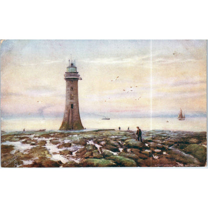 New Brighton Lighthouse Raphael Tuck Oilette Original Postcard TK1-P17
