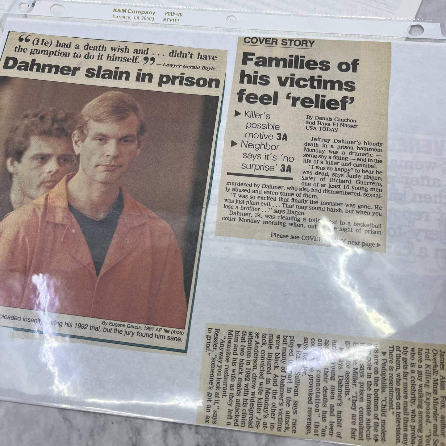 Vintage Jeffrey Dahmer Ephemera Collection FL5