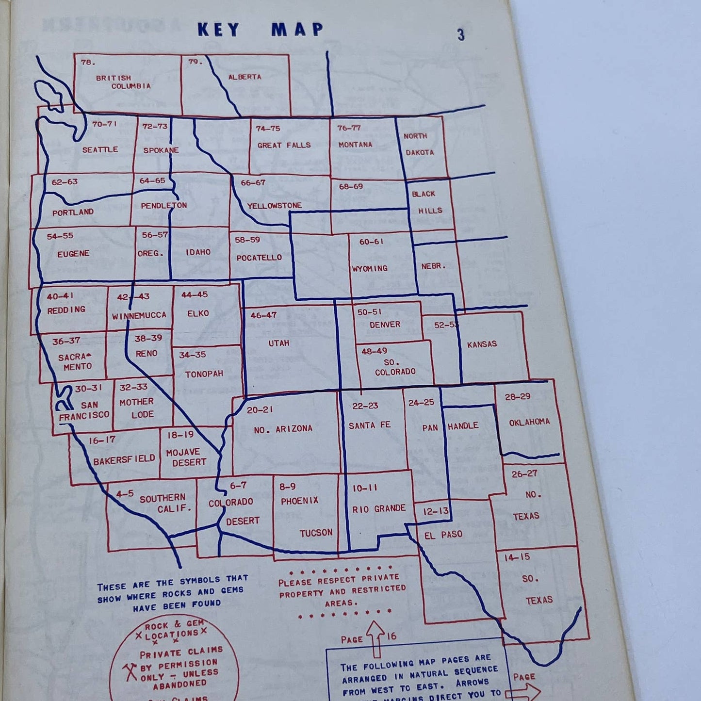 WESTERN GEM HUNTERS ATLAS 1973 Softbound Cy Johnson & Son Cal To Dakotas TG6