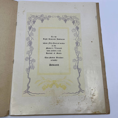 1929 Program Sacerdotal Golden Jubilee of Reverend Adam Christ Lebanon PA TH7