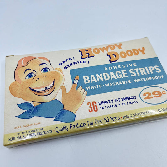 1950s Howdy Doody Bandage Strips With Box and Picture NEW UNOPENED SEALED TE5