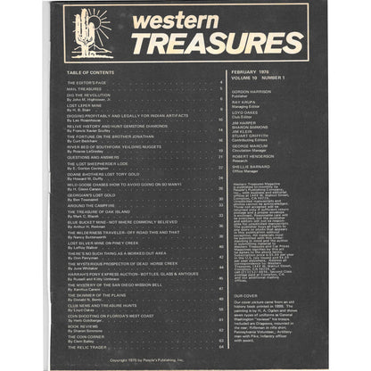 Western Treasures and Eastern Treasures Magazine Metal Detecting Feb 1976 M3