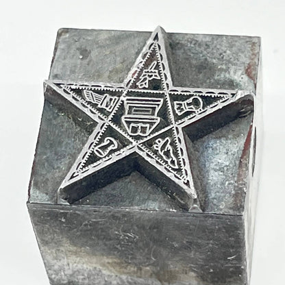 1920s Order of the Eastern Star Masonic Stamp Typeset Print Block 1” SC7-34