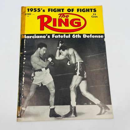 1955 Oct - The Ring Boxing Magazine – Rocky Marciano Archie Moore Cover TA5