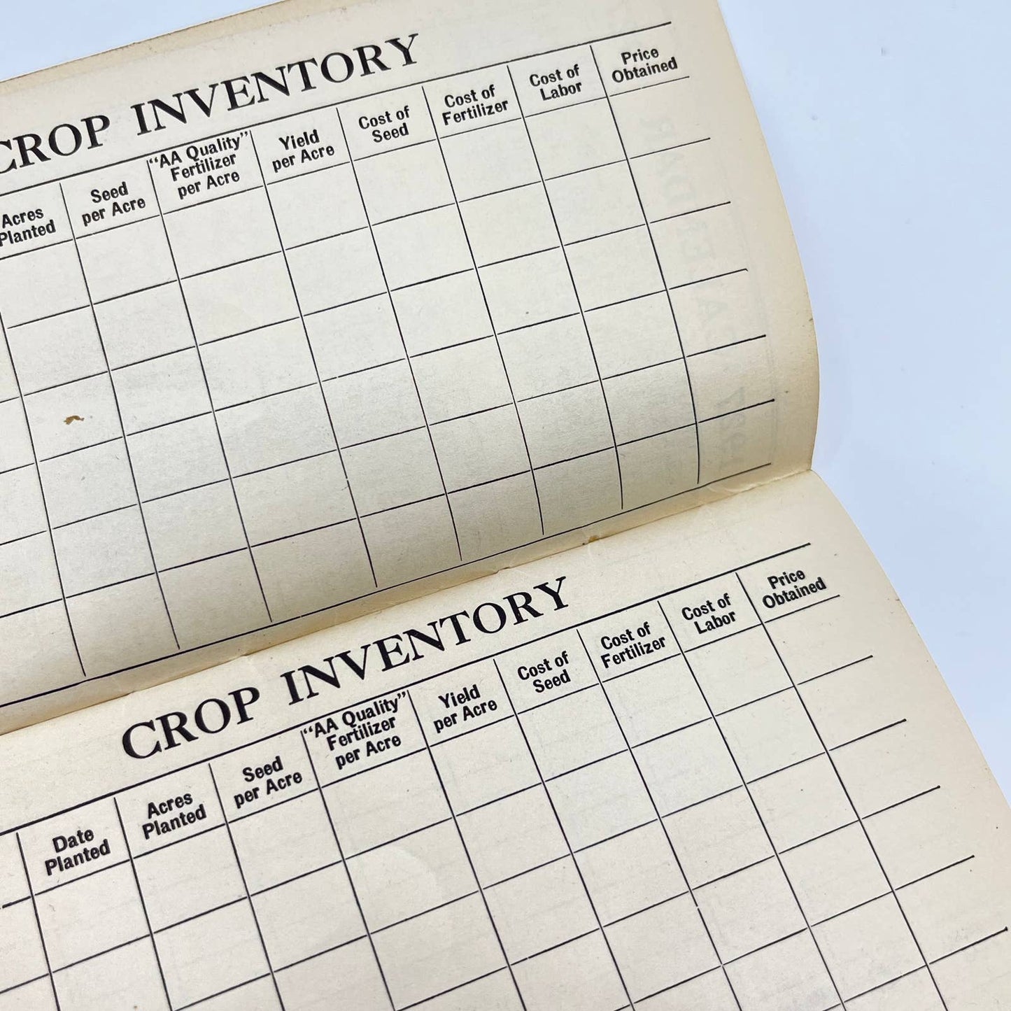 1927 Advert Crop Inventory & Memo Book American Agricultural Chemical Co TE1