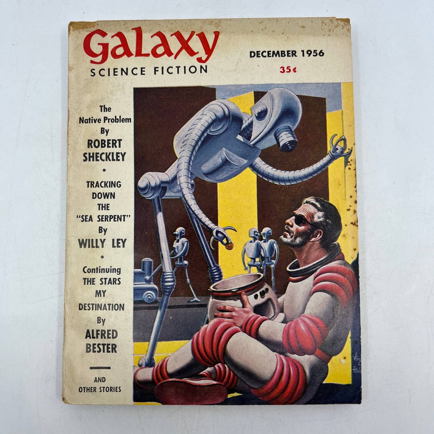 Galaxy Science Fiction Magazine Dec 1956 The Native Problem Robert Shockley TC1