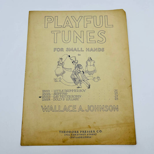 1930 Children’s Sheet Music Playful Tunes for Small Hands - Gay Mister Robin M1