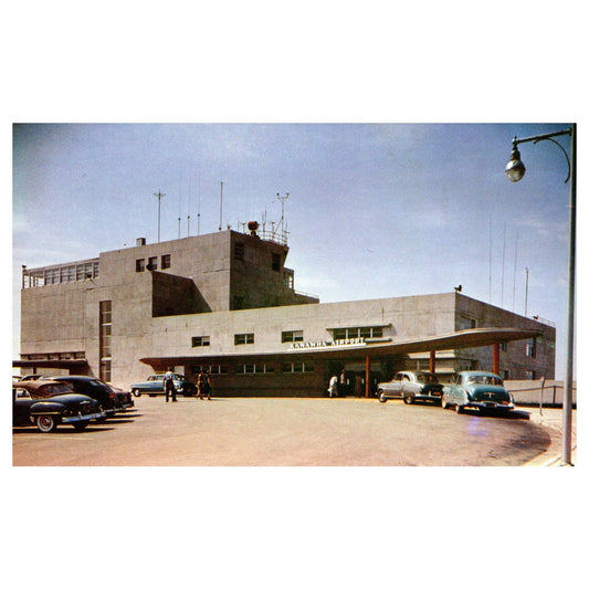 Vtg Postcard - Administration Building Kanawha County Airport Charleston WV AD9