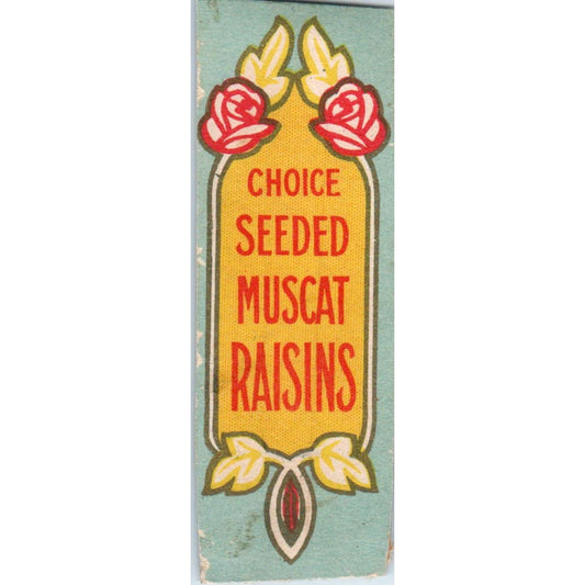 1940s Clipped Box Top - Choice Seeded Muscat Raisins SF2