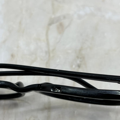 Vtg Ladies' Black Plastic Papillion Oversize Cat Eye Eyeglasses Frames TJ9G1-6