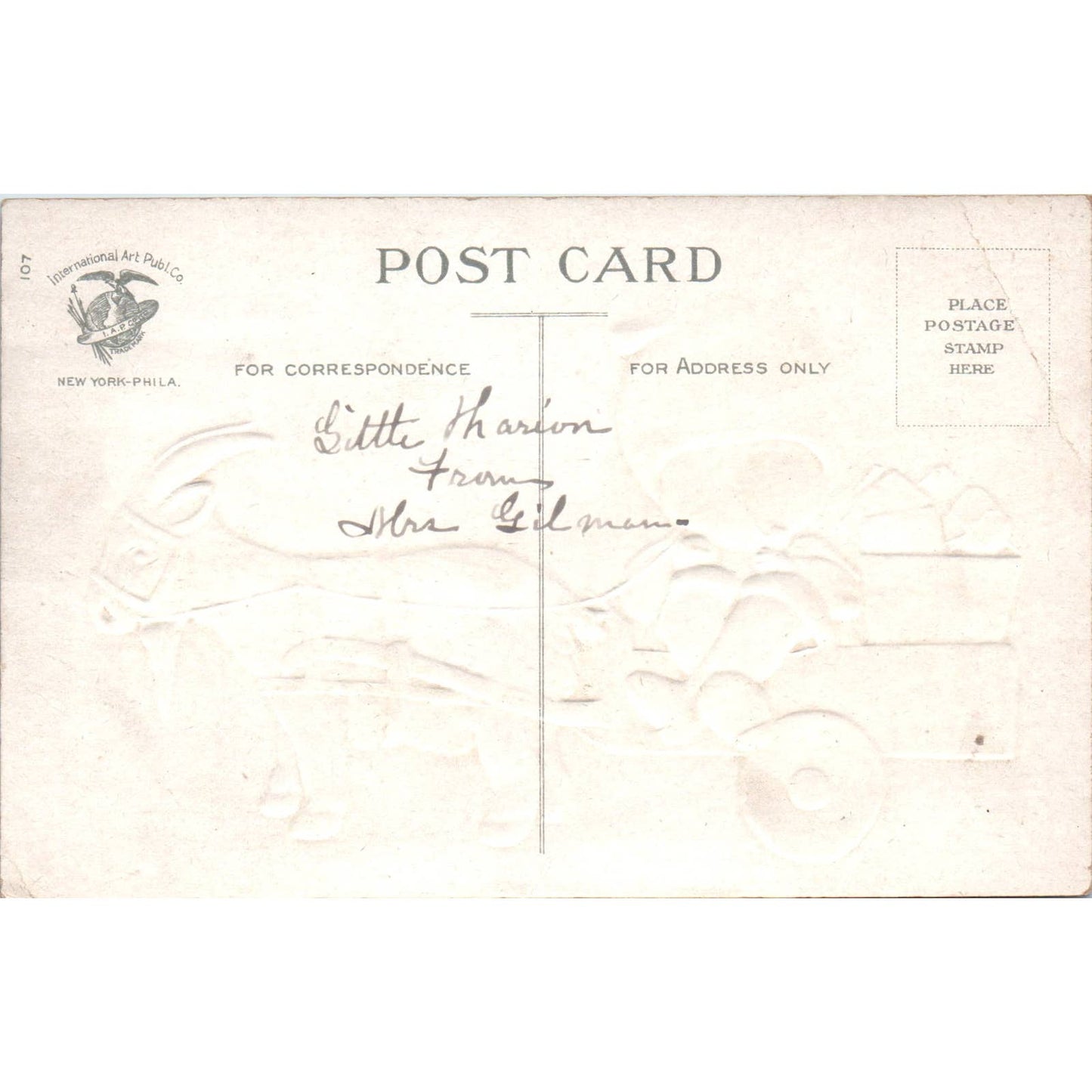 Ellen Clapsaddle Christmas Girl Elf Goat Cart c1910 Original Postcard TK1-26