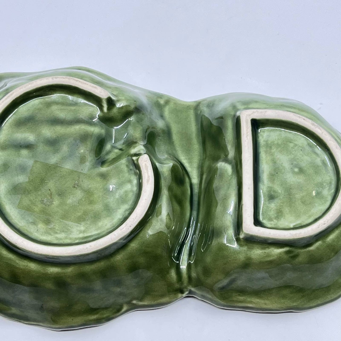 Vintage Portuguese Bordallo Pinheiro Cabbage Condiment Tray Dish 8” TE6