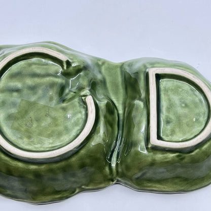 Vintage Portuguese Bordallo Pinheiro Cabbage Condiment Tray Dish 8” TE6