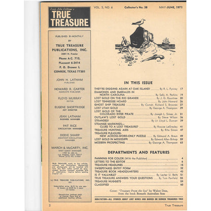 Long John Lathams Lost Treasure Magazine Lost Mines, Buried, Sunken Jun 1971 MB1