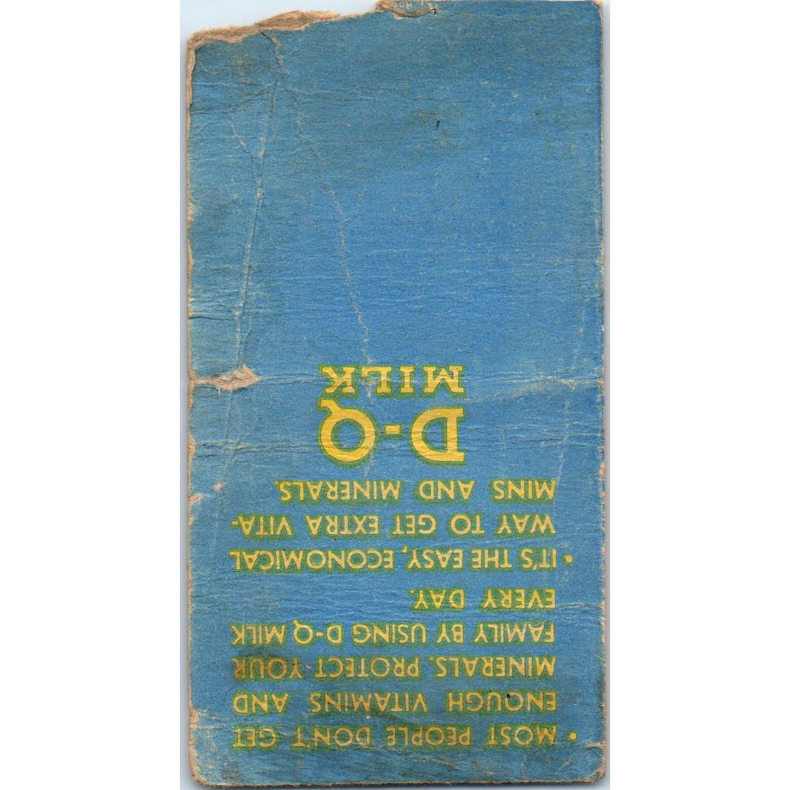 Borden's D-Q Milk Advertising Matchbook Cover SA9-M6