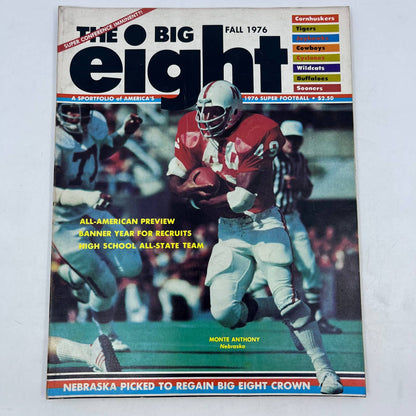 1976 Big Eight Football Special Magazine Monte Anthony Nebraska Cornhuskers TH6