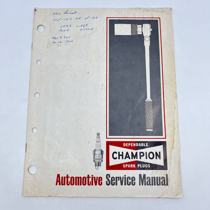 1966 Champion Spark Plugs Automotive Service Manual TF9