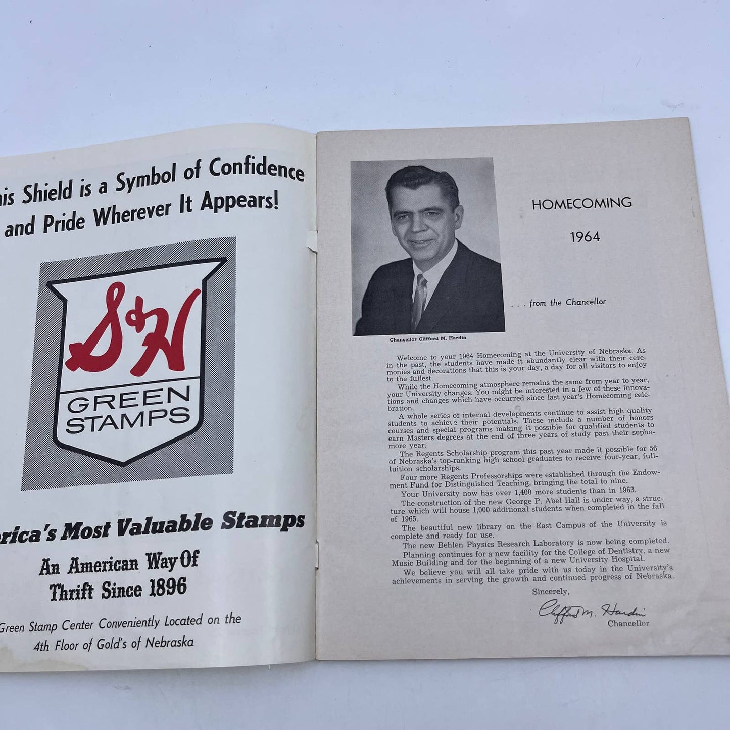 1964 Nebraska Cornhuskers vs. Kansas State Homecoming Football Program TH8