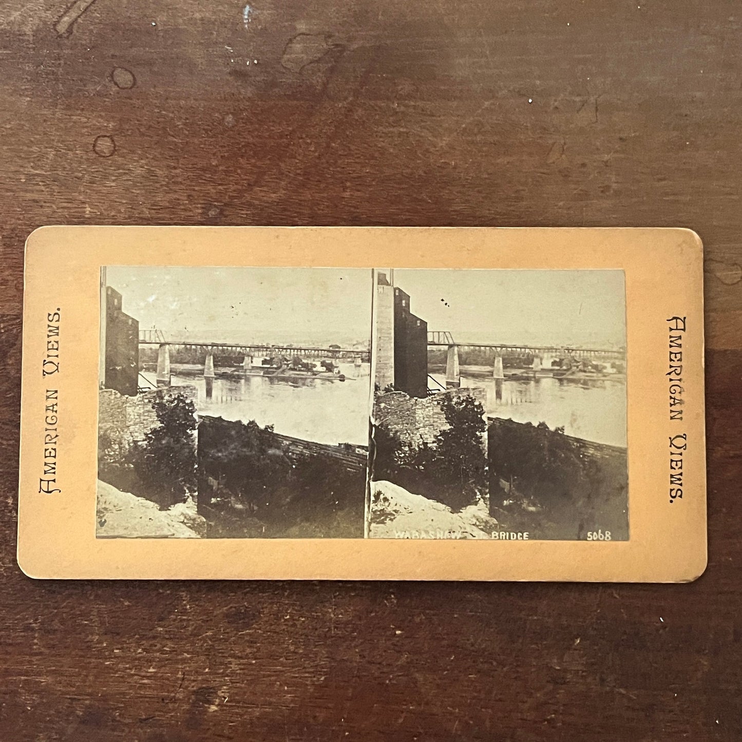 Wabasha Street Bridge St. Paul MN Antique Stereoview Card H2-4