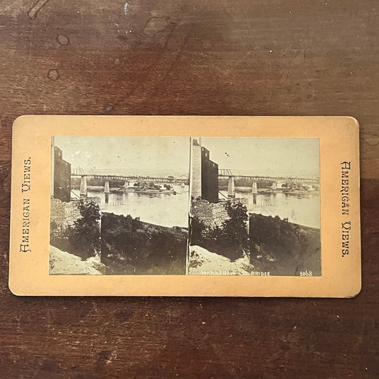 Wabasha Street Bridge St. Paul MN Antique Stereoview Card H2-4