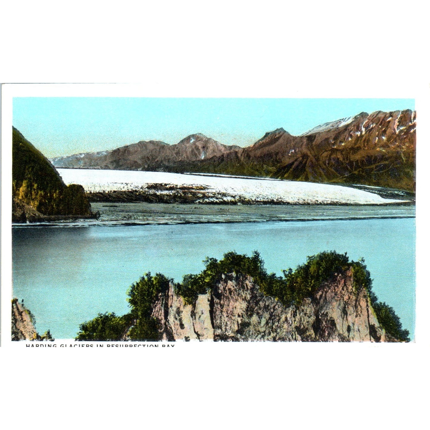 Harding Glacier in Resurrection Bay Alaska Original Postcard P2-6