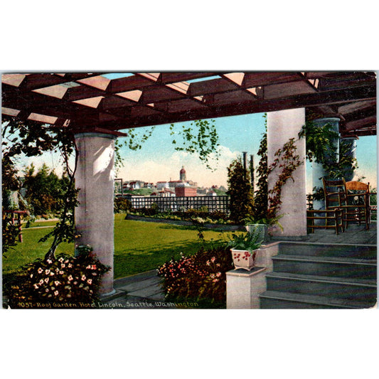 Antique Postcard Royal Garden Hotel Lincoln Seattle Washington TD9