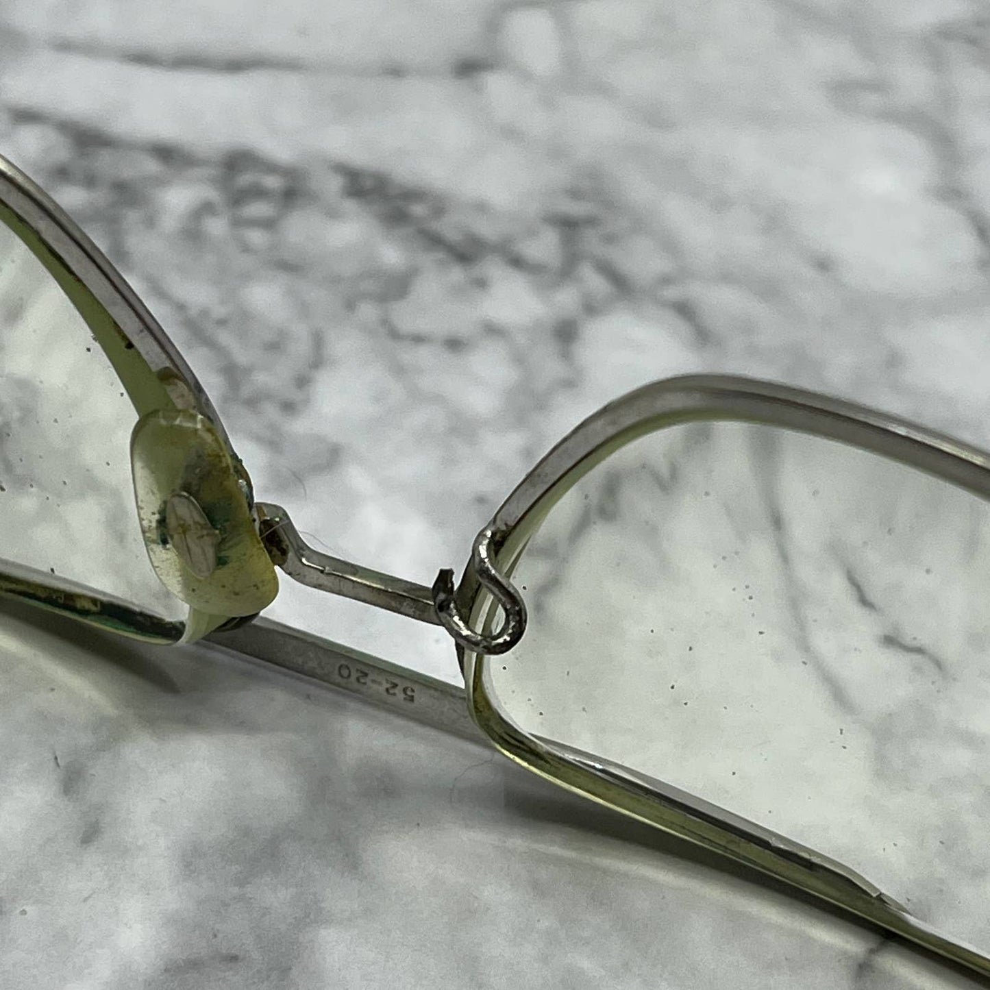 Vintage 1970s Metal Aviator Frame Eyeglasses Cloissone IV Japan 5 1/2 TD1-1