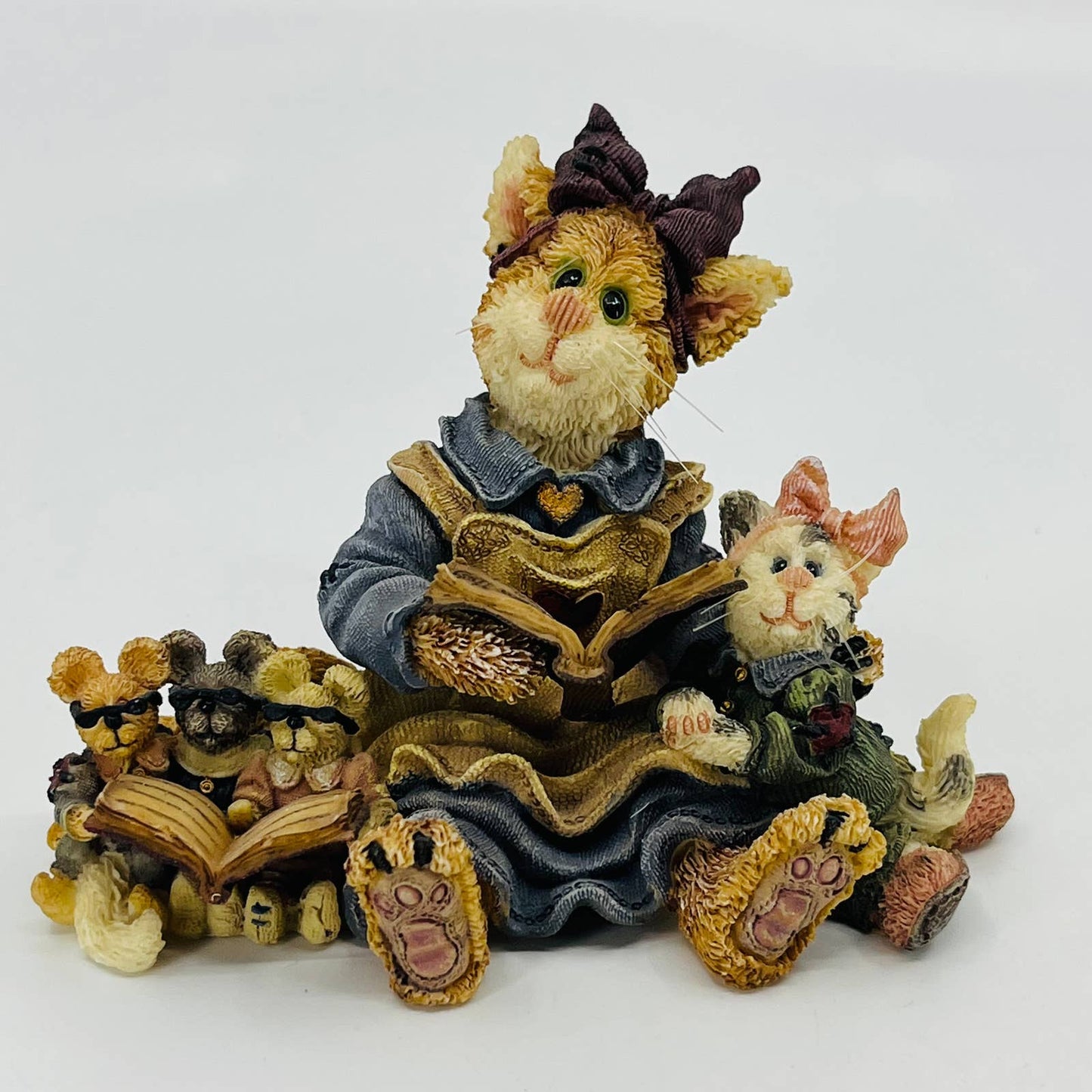 Boyds Bears MAMA PURRSMORE BABY BELLE RINKY DINKY DEW 371053 PURRSTONE TB9