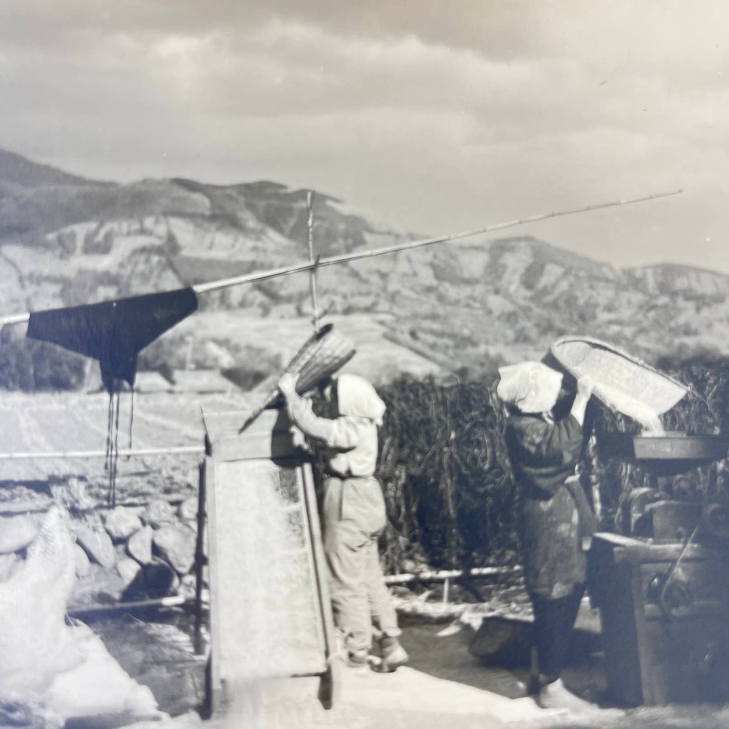 1940s Original WWII Era Photograph set of 4 Japanese Farming Village 4x6” SC5