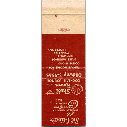 Exposition Fish Grotto No. 1 Fisherman's Wharf CA Advertising Matchbook MM9-2