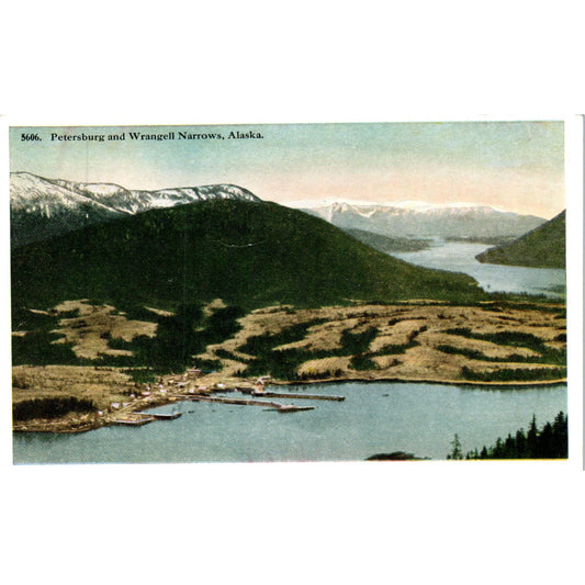 Petersburg and Wrangell Narrows Alaska Original Postcard P2-6