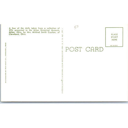 Dolls From Mildred Smith Coulton Milan Historical Museum Original Postcard PB6