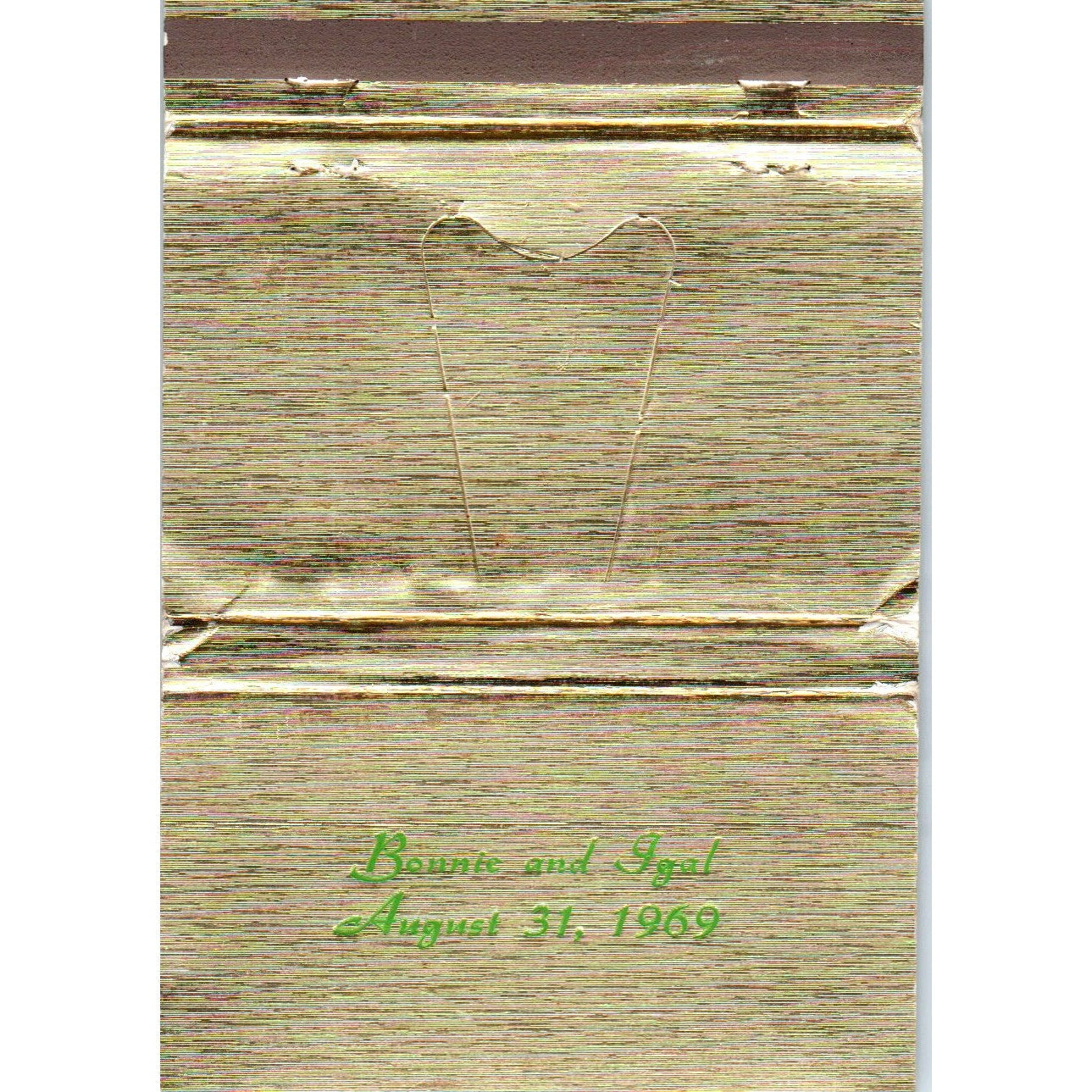 1969 Bonne & Igal Wedding Advertising Matchbook Cover SA6-M5