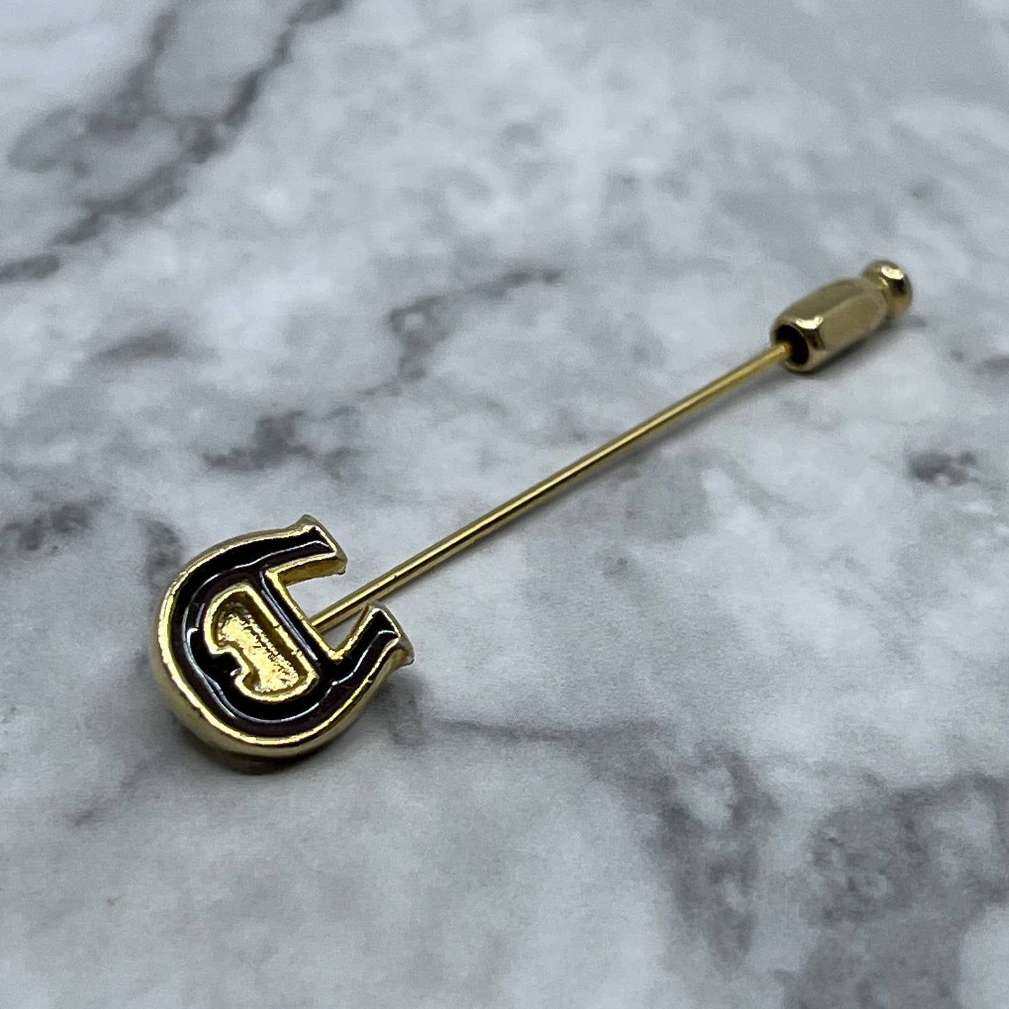 Vintage Gold Tone Enamel ETIENNE AIGNER Stick Pin SA2
