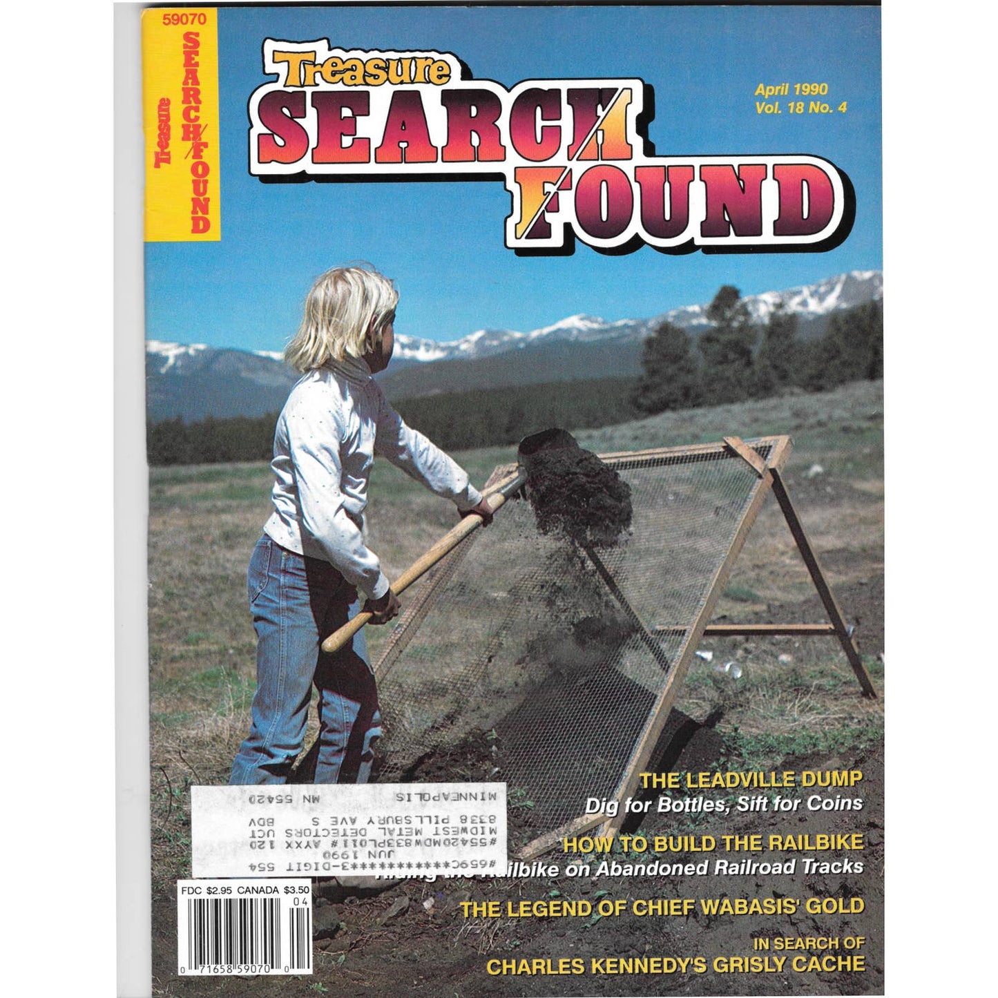 Treasure Search Found Magazine 1990 April Metal Detecting Gold Diamonds M2