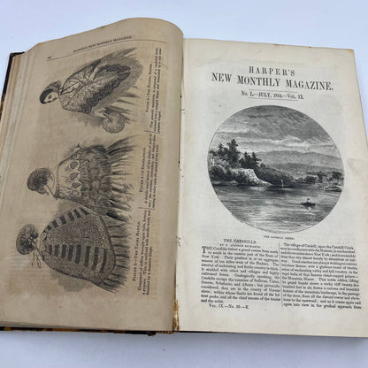 1854 Harper's New Monthly Magazine; Volume IX, June to November Melville TH3