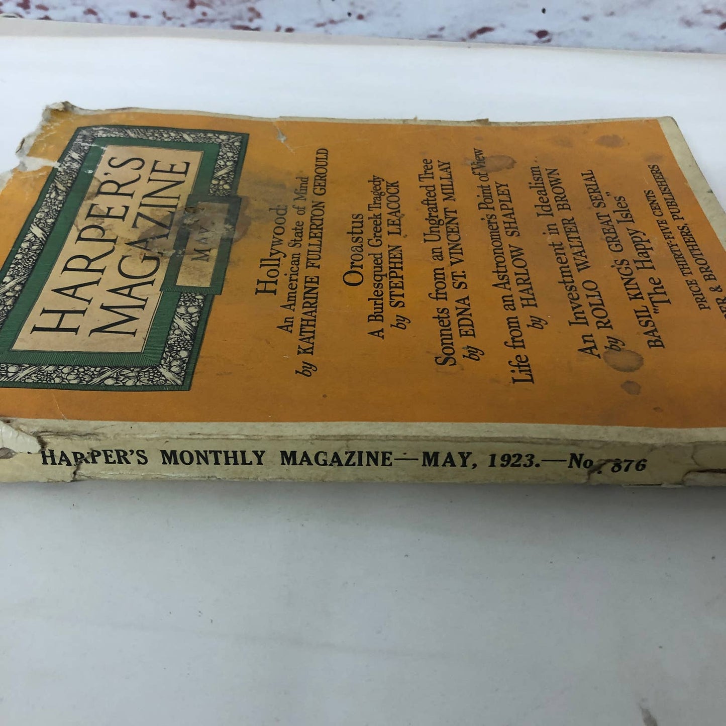 Harper's Magazine -May 1923 Katherine Fullerton Gerould Stephen Leacock Many Ads