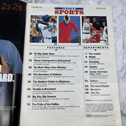 Darryl Strawberry Cover 1984 Inside Sports Magazine March Mets TJ3
