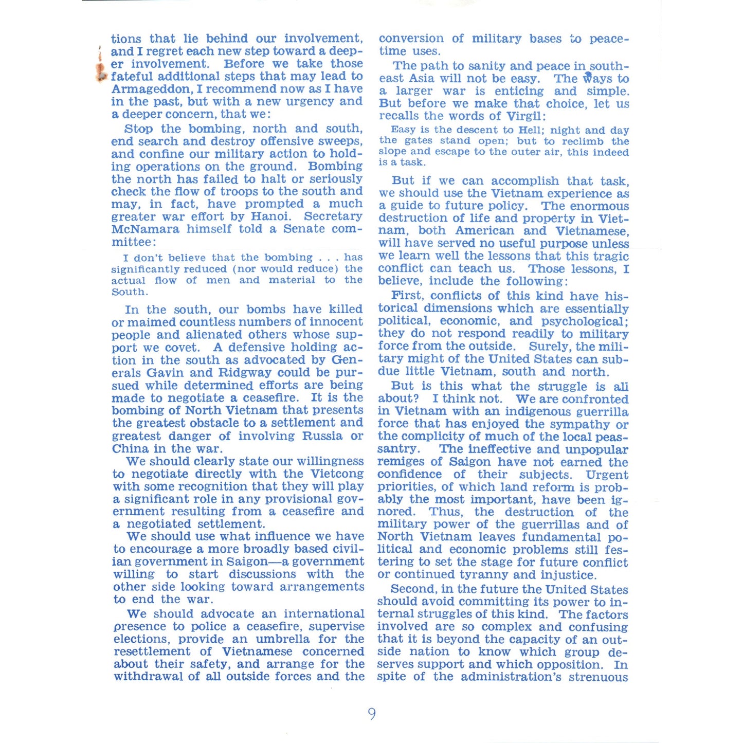 The Congressional Record Apr 25 1967 George McGovern Address on Vietnam B13