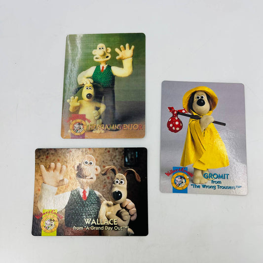 Vintage 1989 Lot Of 3 Wallace & Gromit Trading Cards w/ Lenticular SB9