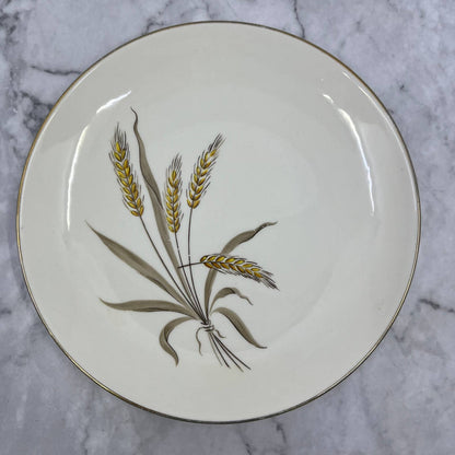 Vtg Cunningham & Pickett China 6" Dessert Plate Wheat Spray 22k Gold Trim TA1