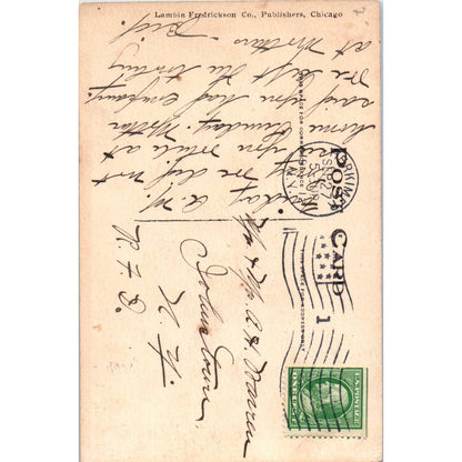 Victorian Lady Flower Hat Sweet Sixteen 1912 Slocum Original Postcard TK1-22